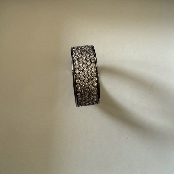 Gunmetal Pave Melinda Maria Ring Size 8 - Picture 3 of 4